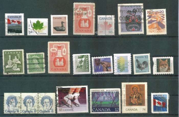 Stamps Canada mixed card