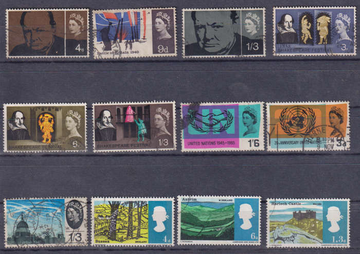 Stamps GB mixed card