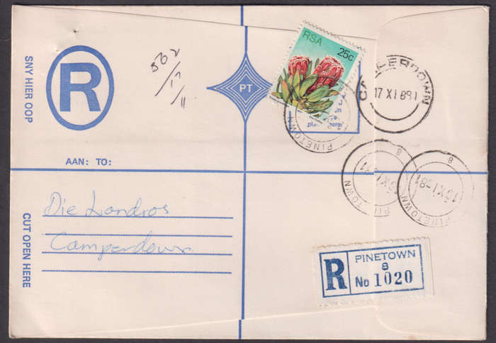 Postal History RSA Pintown