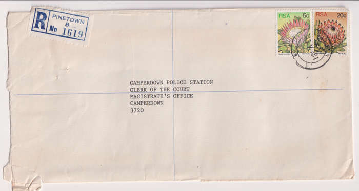Postal History RSA Pinetown