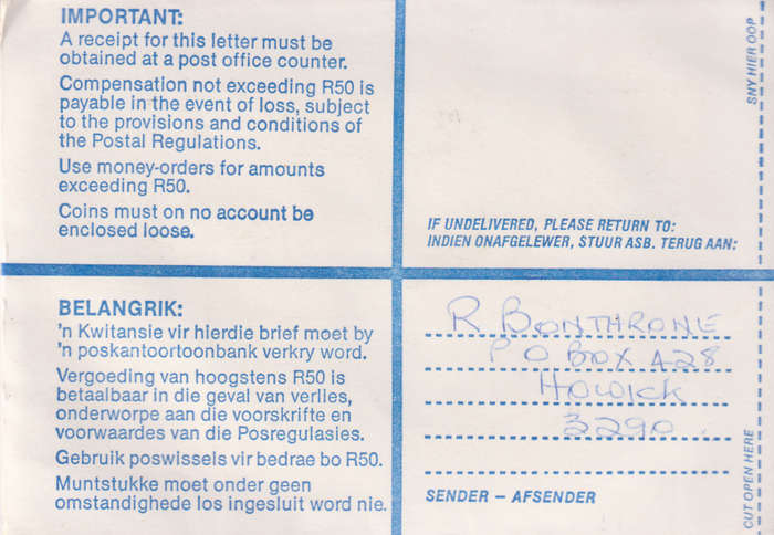 Postal History Howick