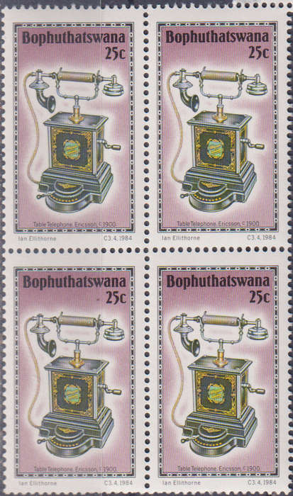 Stamp Bophuthatswana 1984 History of the Telephone