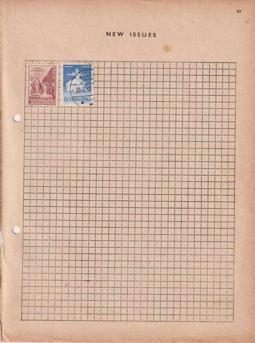 Stamps on paper Denmark