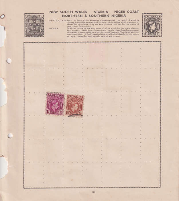 Stamps on paper Nigeria