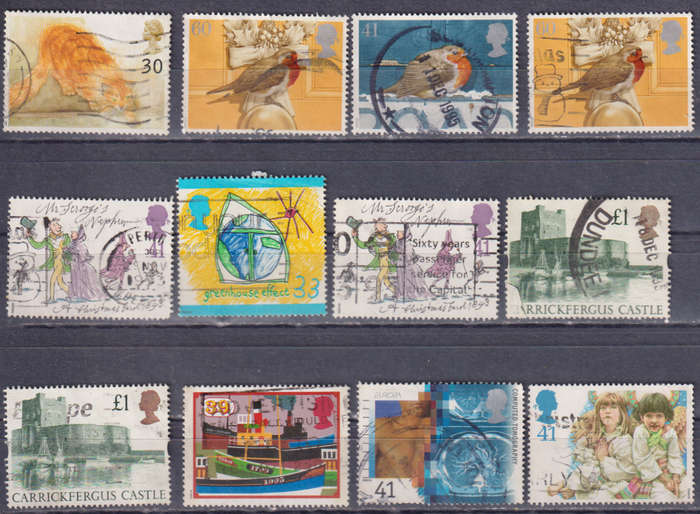 Stamps GB mixed card