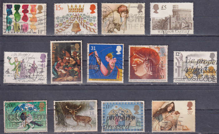 Stamps GB mixed card