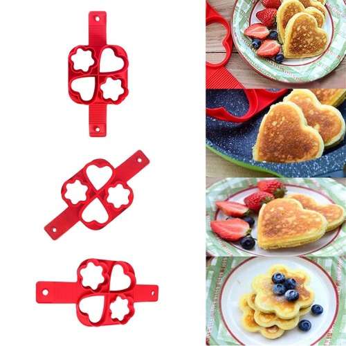 Flippin' Fantastic Nonstick Perfect Pancake 4 shape Ring