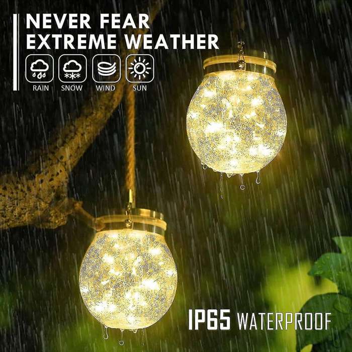 Solar Glass Hanging Decor Lights