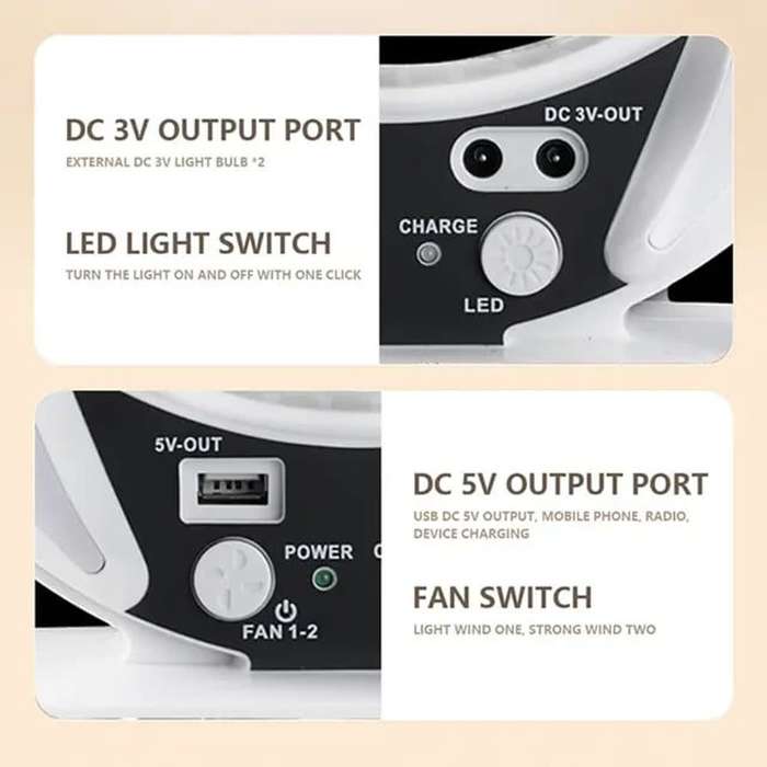Solar Fan With Light
