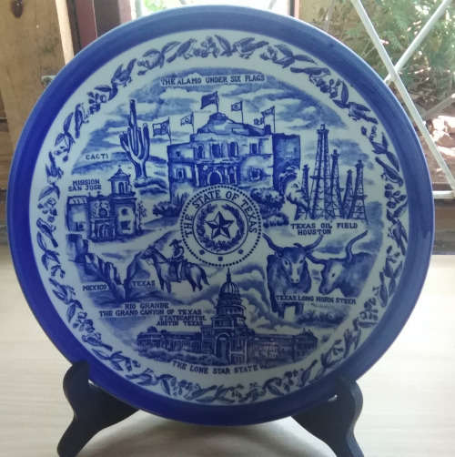 The state of Texas plate