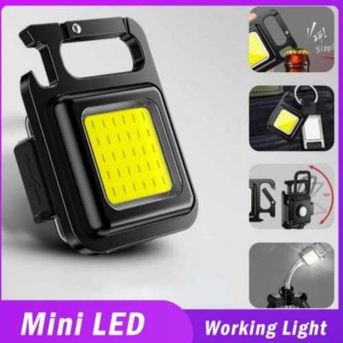 COB Rechargeable Keychain Light with Bottle Opener Twin Pack
