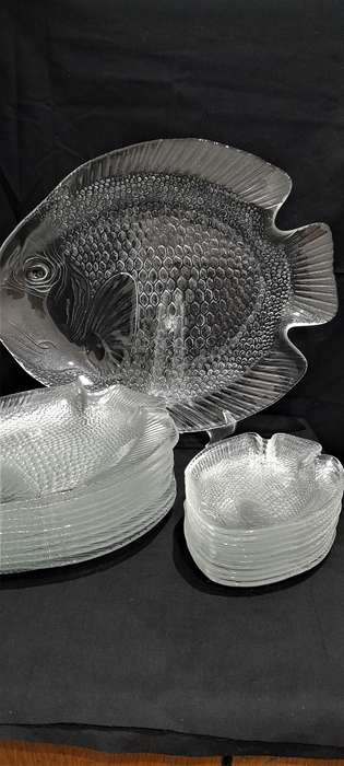 Vintage Arcoroc fish plates