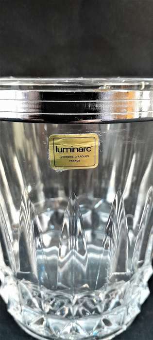 Vintage Luminarc crystal ice bucket