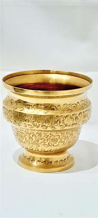 Vintage Indian brass planter