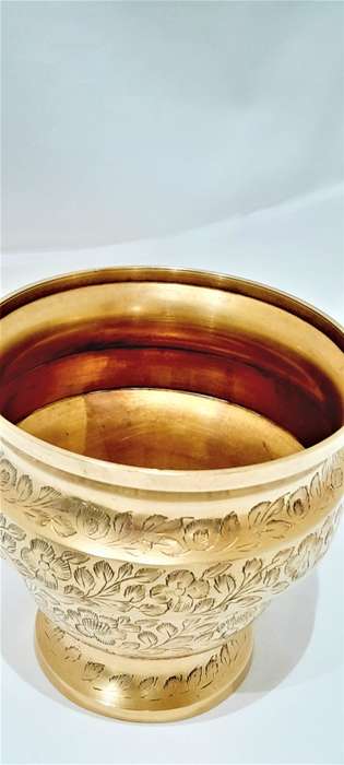 Vintage Indian brass planter