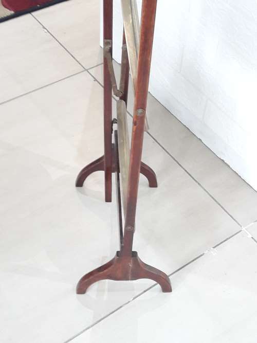 Antique mahogany and brass cake stand