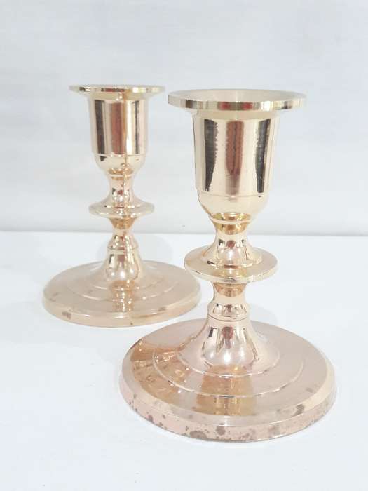 Vintage brass candle holders