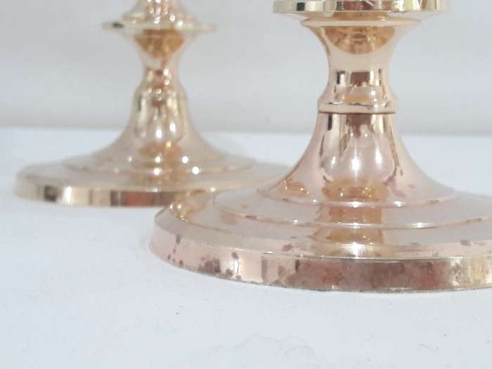 Vintage brass candle holders