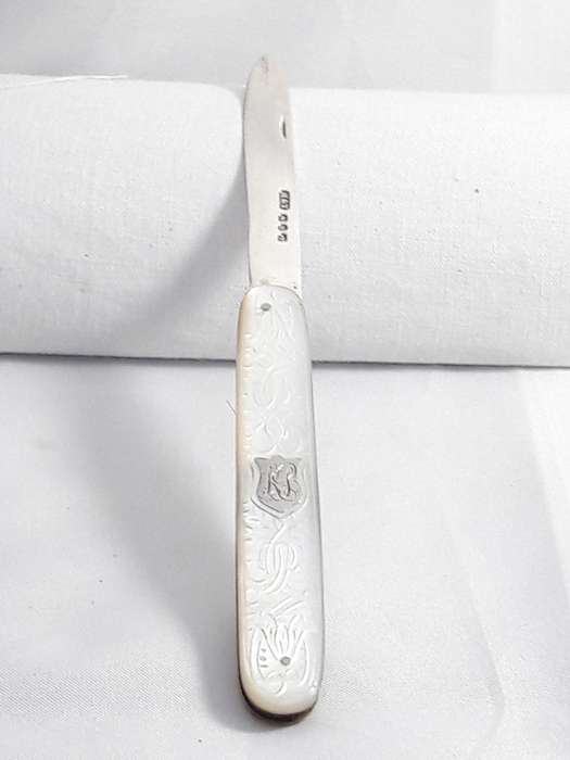 Antique H&T sterling silver fruit knife