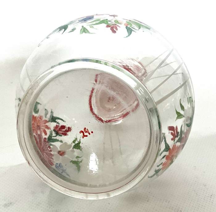 Prettiest little hand-painted water carafe with stopper