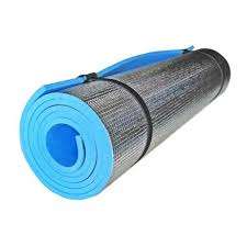 Yoga Mat with silver underside 173 cm x 61 cm x 6 mm thick camping sleeping foam mat - karas