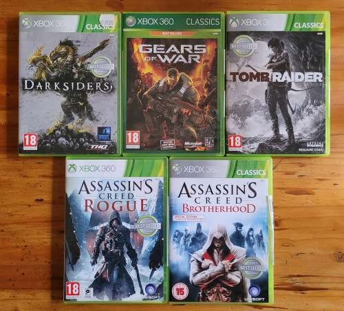 Xbox 360 Slim 250GB Bundle with 5 Games and Controller