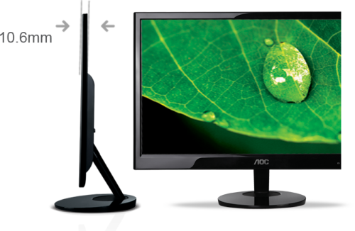 AOC E2051F - LED monitor - 20" Widescreen - 16:9 1600 x 900 at 60 Hz