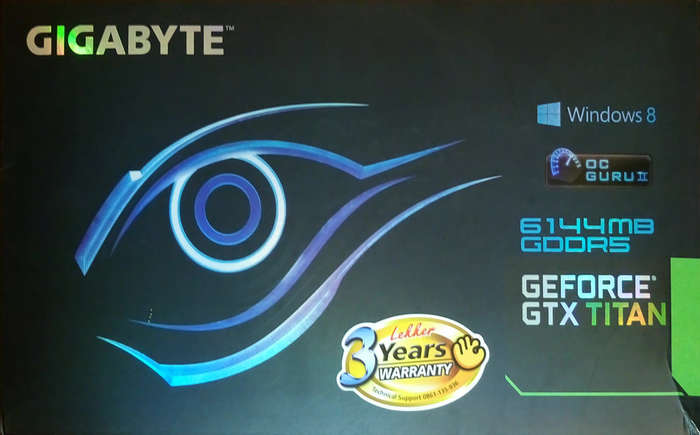 GIGABYTE GeForce GTX TITAN  GV-NTITAN-6GD-B 6GB 384-Bit DDR5 PCI Express 3.0 DirectX 11.1 Video Card