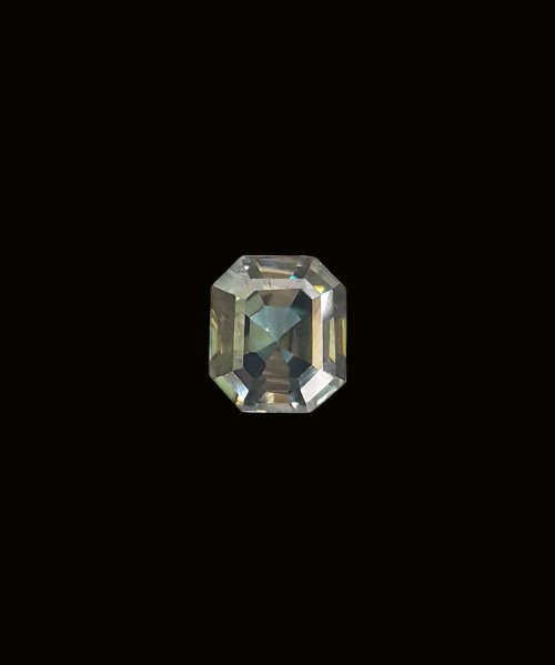 1.43ct Yellowish Greenish Blue Moissanite