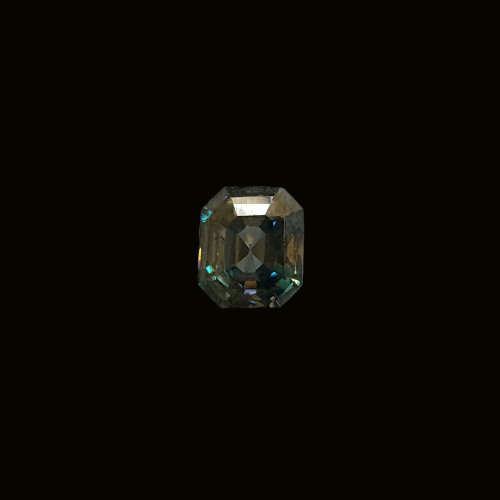 1.22ct Yellowish Greenish Blue Moissanite