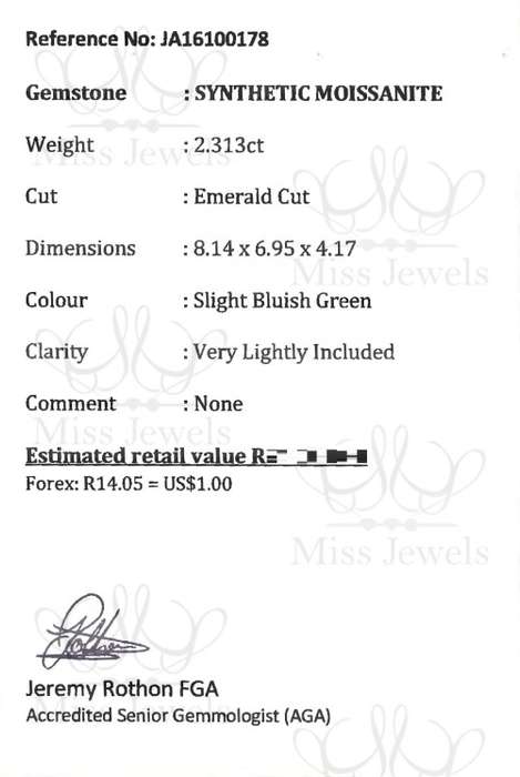 2.313ct Slight Bluish Green Moissanite