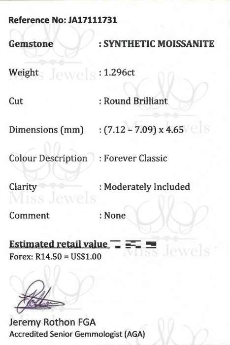 1.296ct Forever Classic Moissanite