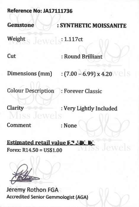 1.117ct Forever Classic Moissanite