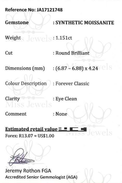 1.151ct Forever Classic Moissanite
