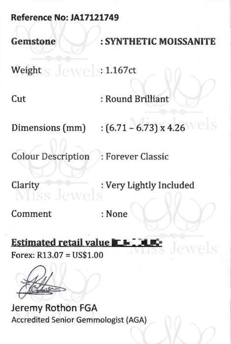 1.167ct Forever Classic Moissanite