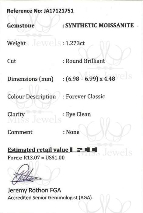 1.273ct Forever Classic Moissanite