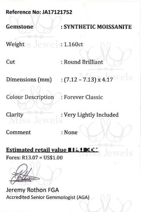 1.16ct Forever Classic Moissanite