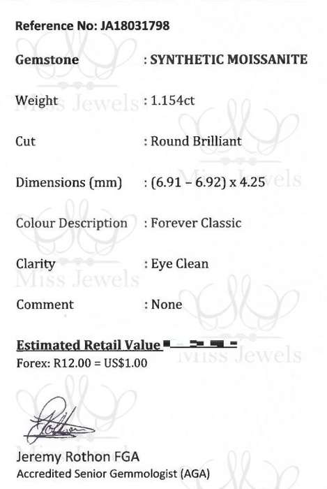 1.154ct Forever Classic Moissanite