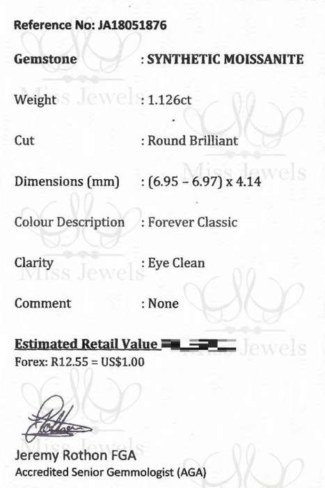1.126ct Forever Classic Moissanite