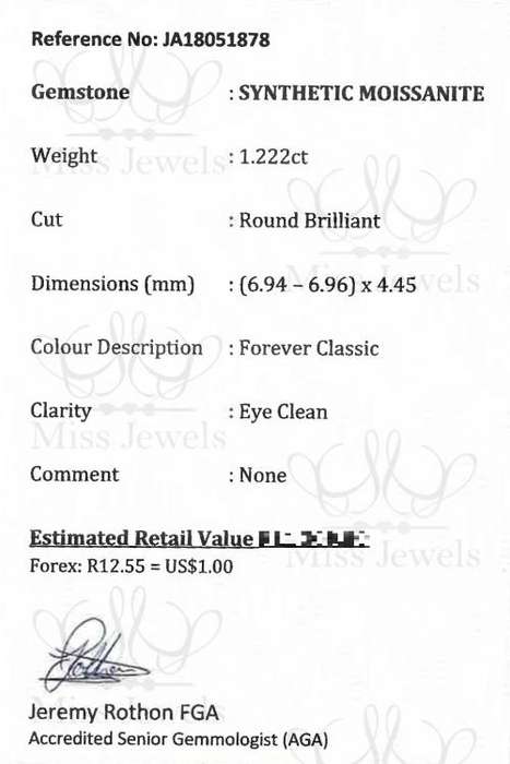 1.22ct Forever Classic Moissanite