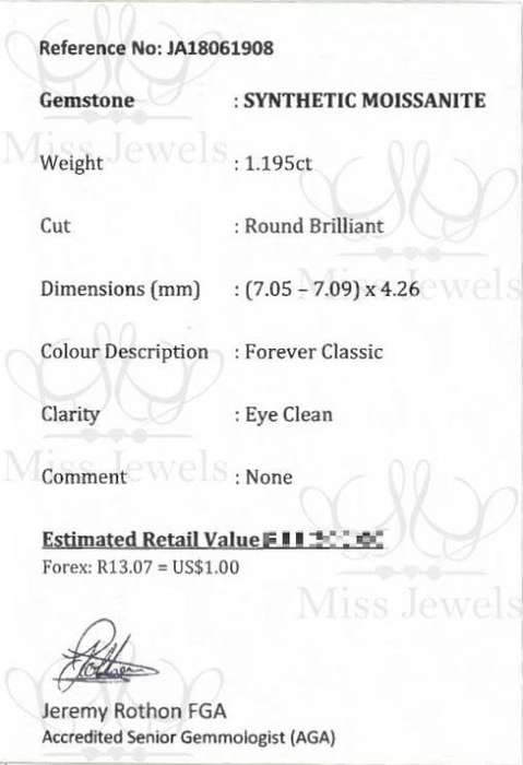 1.195ct Forever Classic Moissanite
