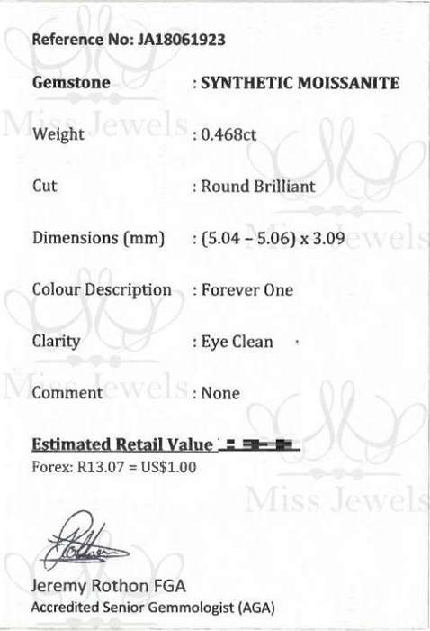 0.468ct Forever One Moissanite