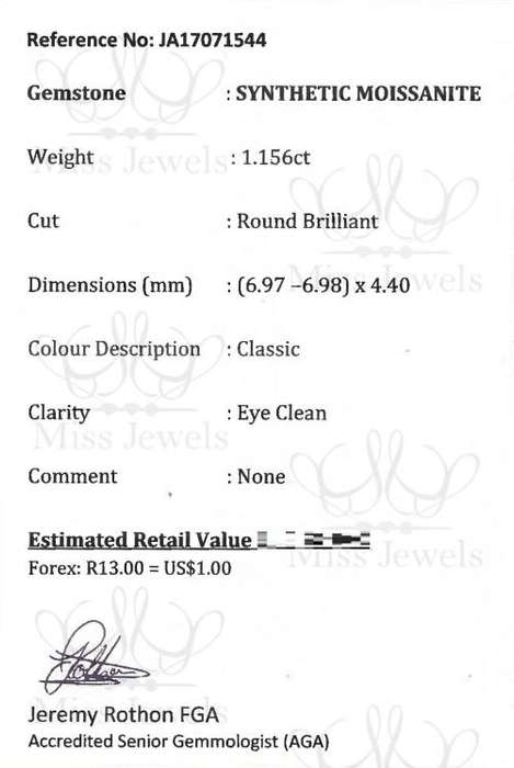 1.156ct Classic Moissanite