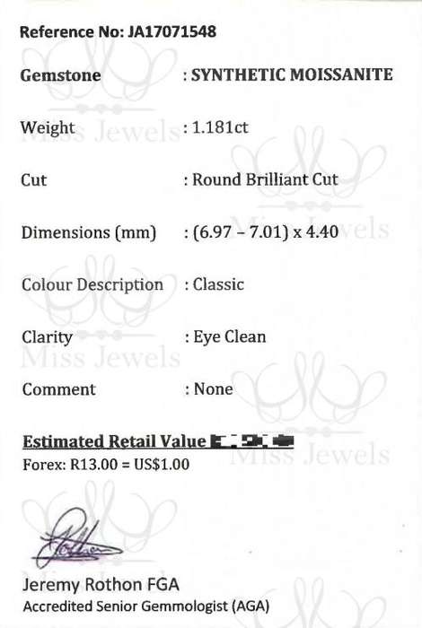 1.181ct Classic Moissanite