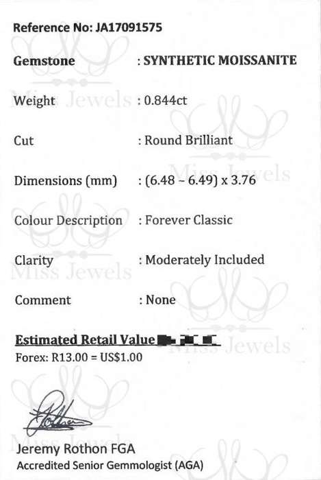 0.844ct Forever Classic Moissanite