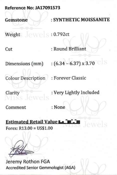 0.792ct Forever Classic Moissanite