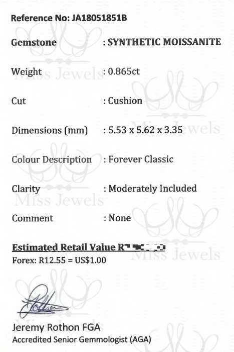 0.865ct Forever Classic Moissanite
