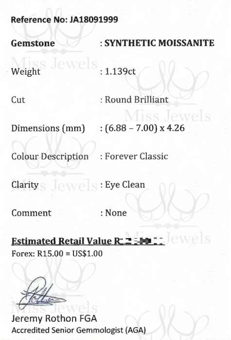 1.139ct Forever Classic Moissanite