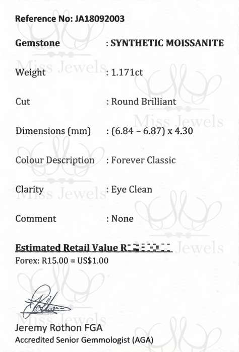 1.171ct Forever Classic Moissanite