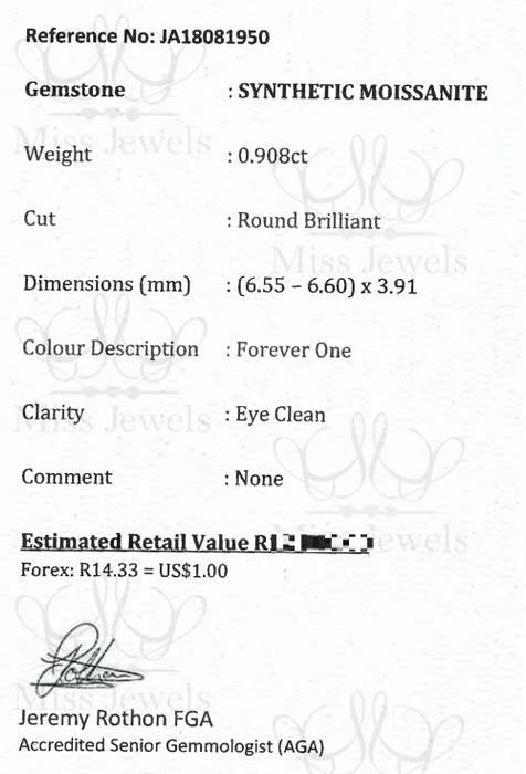 0.908ct Forever One Moissanite